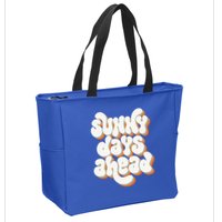 Sunny Days Ahead Retro Summer Zip Tote Bag