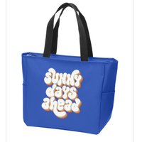 Sunny Days Ahead Retro Summer Zip Tote Bag