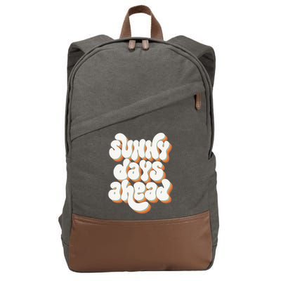 Sunny Days Ahead Retro Summer Cotton Canvas Backpack