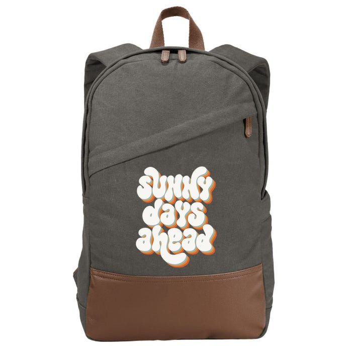 Sunny Days Ahead Retro Summer Cotton Canvas Backpack