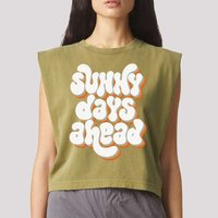 Sunny Days Ahead Retro Summer Garment-Dyed Women's Muscle Tee