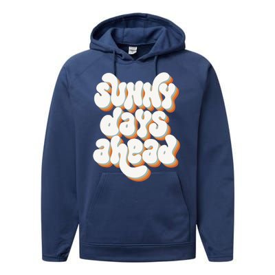 Sunny Days Ahead Retro Summer Performance Fleece Hoodie