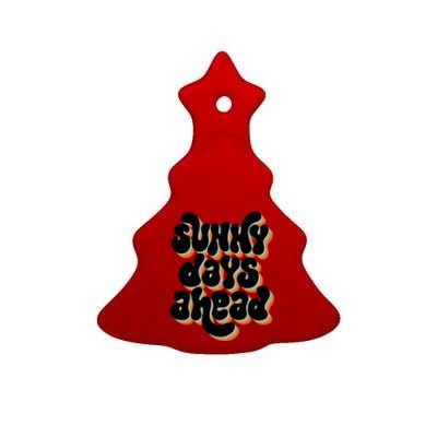 Sunny Days Ahead Retro Summer Ceramic Tree Ornament