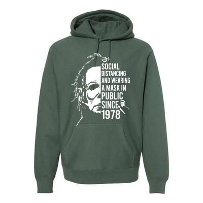 Social Distancing And Wearing A Mask In Public Since 1978 Premium Hoodie