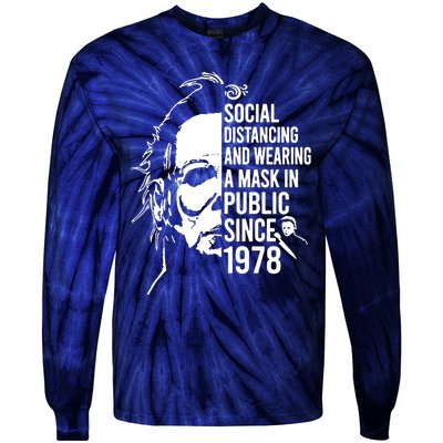 Social Distancing And Wearing A Mask In Public Since 1978 Tie-Dye Long Sleeve Shirt