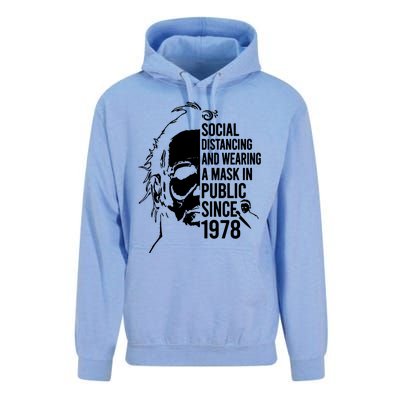 Social Distancing And Wearing A Mask In Public Since 1978 Unisex Surf Hoodie