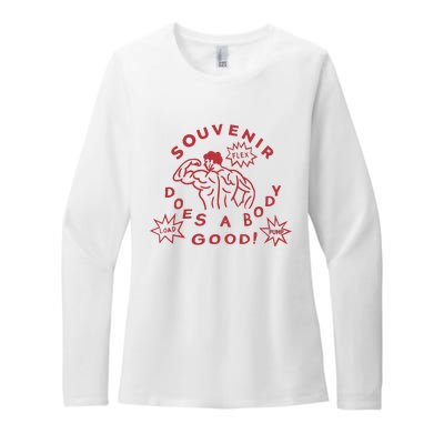 Souvenir Does A Body Good Womens CVC Long Sleeve Shirt