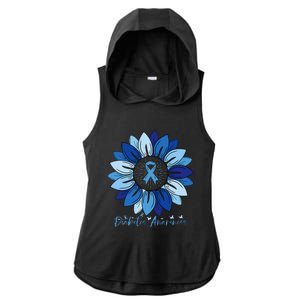 Sunflower Diabetes Awareness Month Ladies PosiCharge Tri-Blend Wicking Draft Hoodie Tank