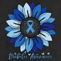 Sunflower Diabetes Awareness Month 7 Panel Mesh Trucker Snapback Hat