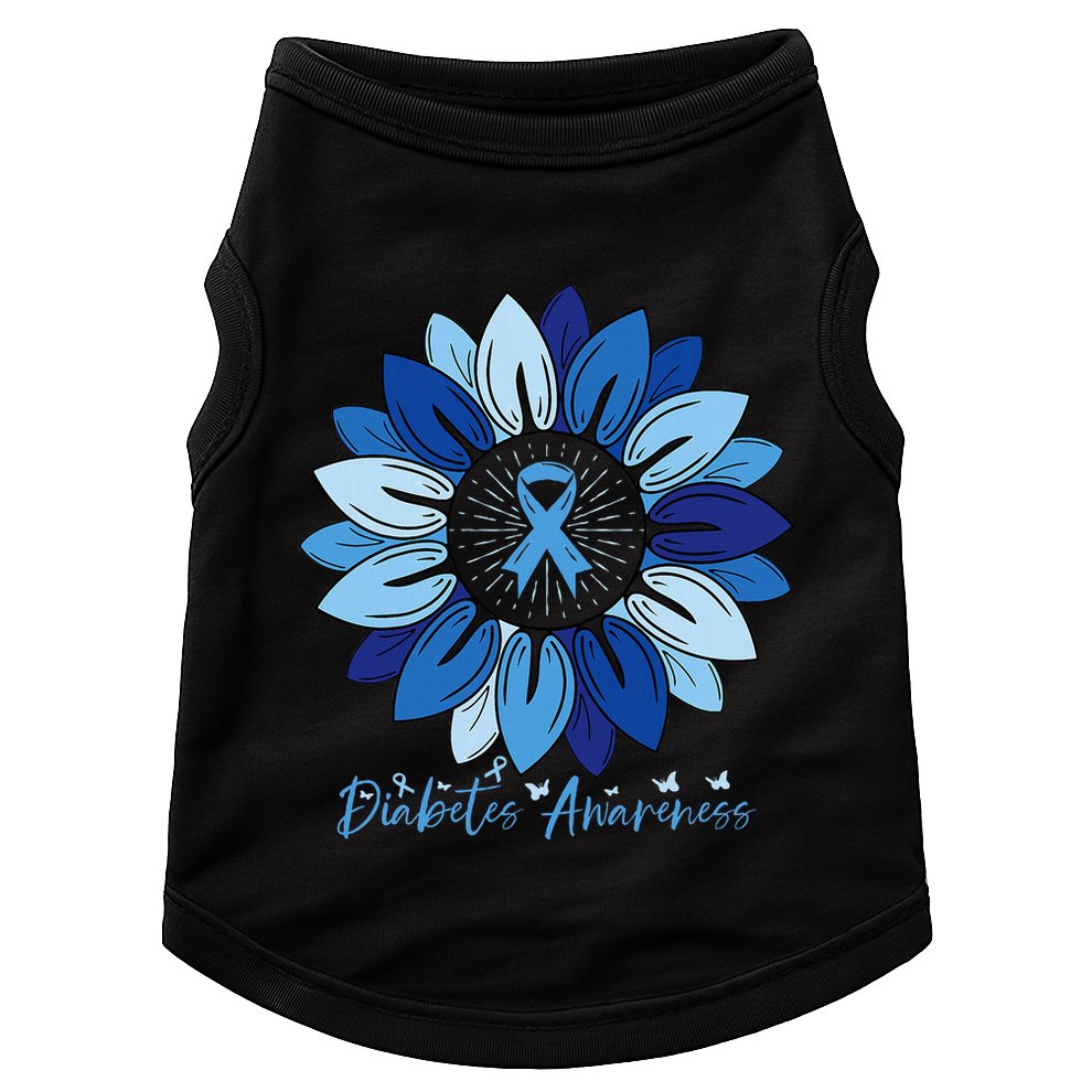 Sunflower Diabetes Awareness Month Doggie Tank