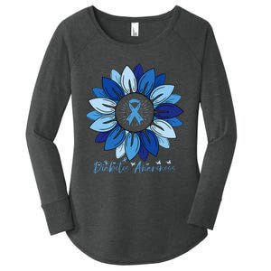 Sunflower Diabetes Awareness Month Women's Perfect Tri Tunic Long Sleeve Shirt