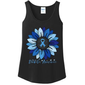 Sunflower Diabetes Awareness Month Ladies Essential Tank