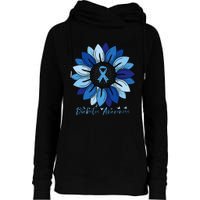 Sunflower Diabetes Awareness Month Womens Funnel Neck Pullover Hood