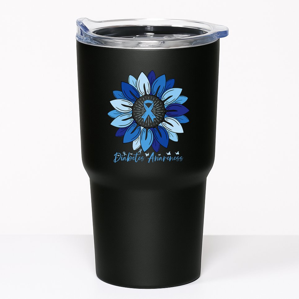 Sunflower Diabetes Awareness Month Tumbler