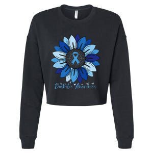 Sunflower Diabetes Awareness Month Cropped Pullover Crew