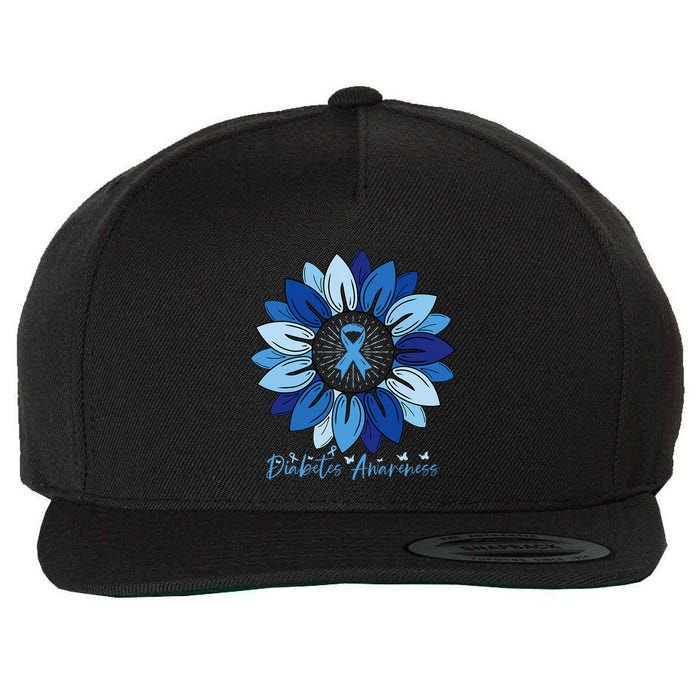 Sunflower Diabetes Awareness Month Wool Snapback Cap