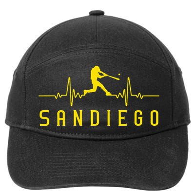 San Diego Baseball Heartbeat Sd 7-Panel Snapback Hat