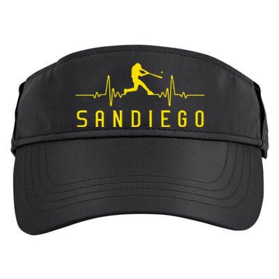 San Diego Baseball Heartbeat Sd Adult Drive Performance Visor