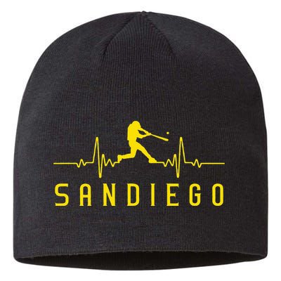 San Diego Baseball Heartbeat Sd Sustainable Beanie