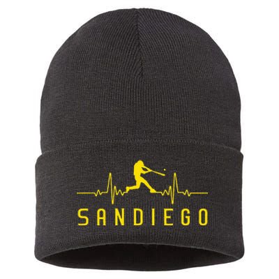 San Diego Baseball Heartbeat Sd Sustainable Knit Beanie