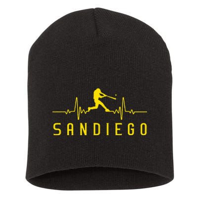 San Diego Baseball Heartbeat Sd Short Acrylic Beanie