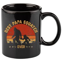 Sasquatch Dad Best Papa Squatch Ever Bigfoot Dad Fathers Day 11oz C Handle Ceramic Mug