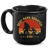 Sasquatch Dad Best Papa Squatch Ever Bigfoot Dad Fathers Day 15oz Campfire Ceramic Mug