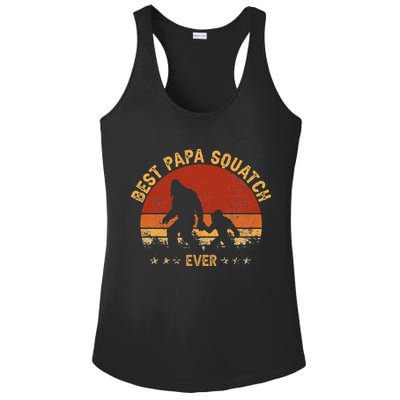 Sasquatch Dad Best Papa Squatch Ever Bigfoot Dad Fathers Day Ladies PosiCharge Competitor Racerback Tank