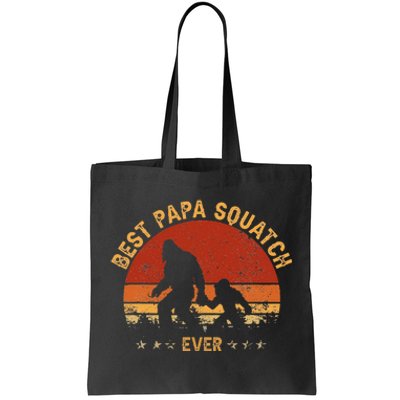 Sasquatch Dad Best Papa Squatch Ever Bigfoot Dad Fathers Day Tote Bag