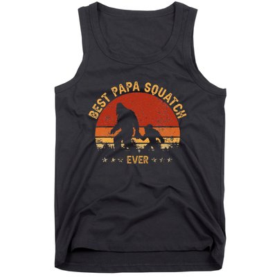 Sasquatch Dad Best Papa Squatch Ever Bigfoot Dad Fathers Day Tank Top