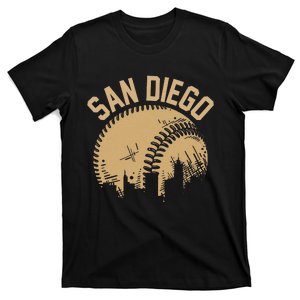 San Diego Baseball Skyline California Player Coach Fan T-Shirt