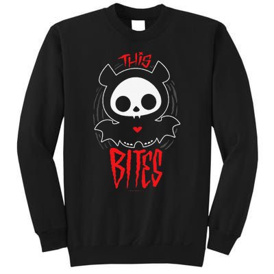 Skelanimals Diego Bat This Bites Red Halloween Spooky Logo Sweatshirt