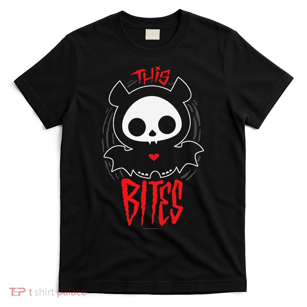Skelanimals Diego Bat This Bites Red Halloween Spooky Logo T-Shirt