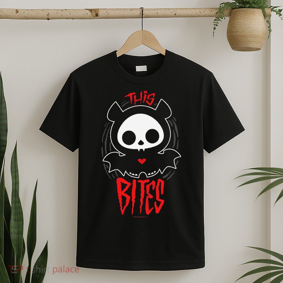 Skelanimals Diego Bat This Bites Red Halloween Spooky Logo T-Shirt