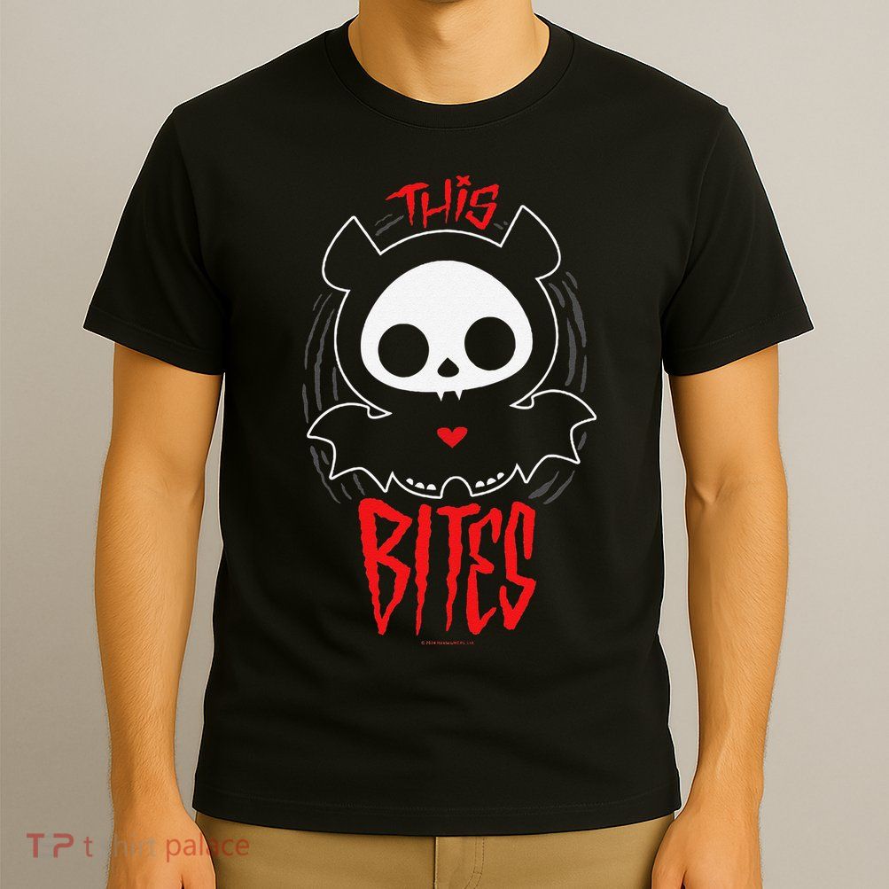 Skelanimals Diego Bat This Bites Red Halloween Spooky Logo T-Shirt