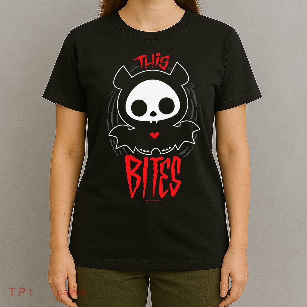 Skelanimals Diego Bat This Bites Red Halloween Spooky Logo T-Shirt