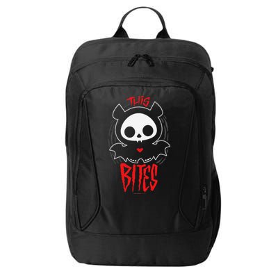 Skelanimals Diego Bat This Bites Red Halloween Spooky Logo City Backpack