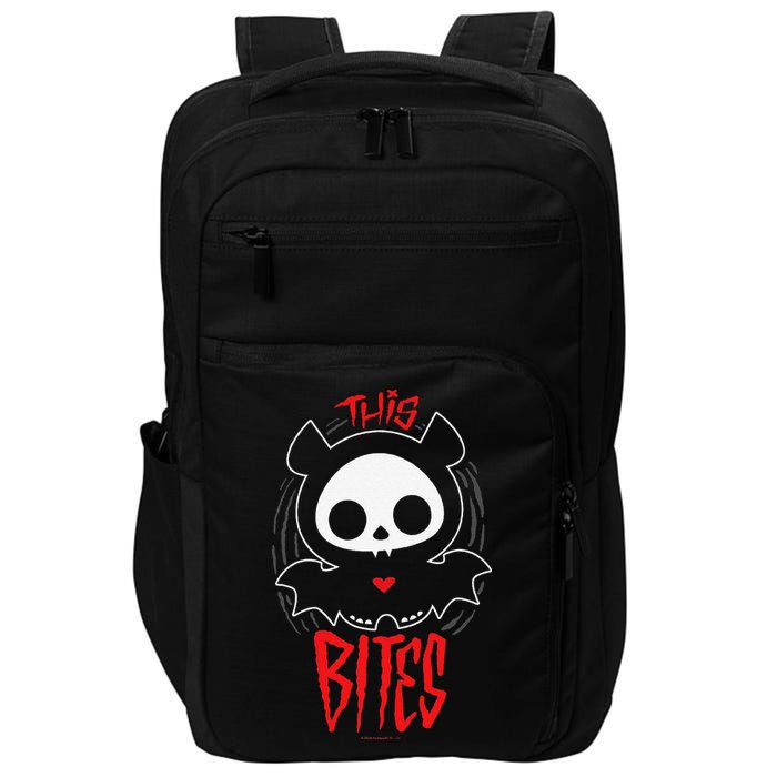 Skelanimals Diego Bat This Bites Red Halloween Spooky Logo Impact Tech Backpack