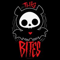 Skelanimals Diego Bat This Bites Red Halloween Spooky Logo Impact Tech Backpack