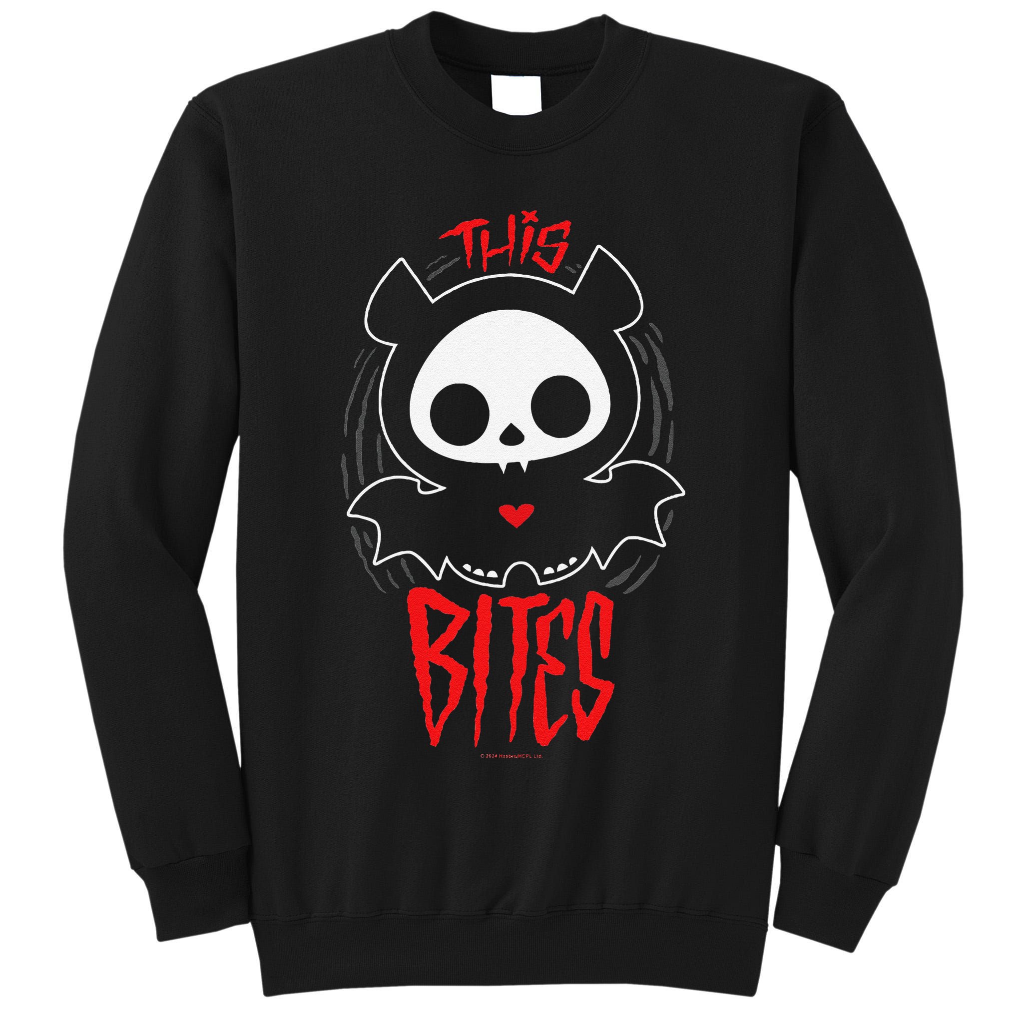 Skelanimals Diego Bat This Bites Red Halloween Spooky Logo Tall Sweatshirt