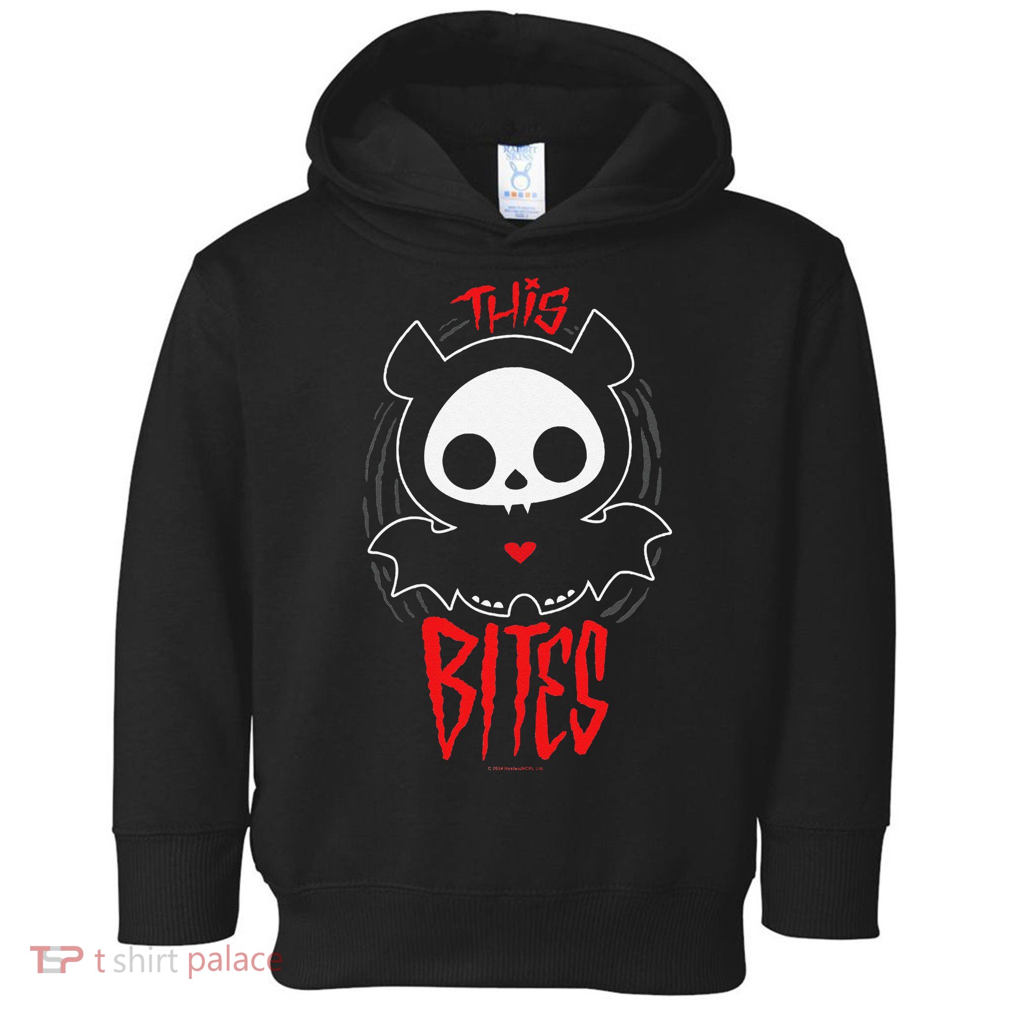 Skelanimals Diego Bat This Bites Red Halloween Spooky Logo Toddler Hoodie