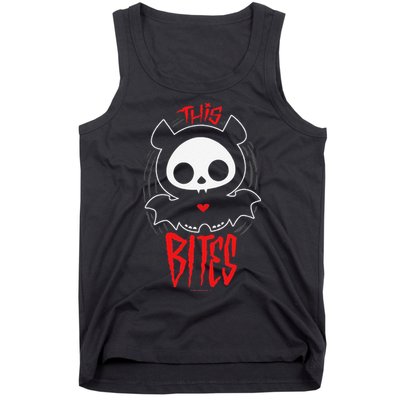 Skelanimals Diego Bat This Bites Red Halloween Spooky Logo Tank Top