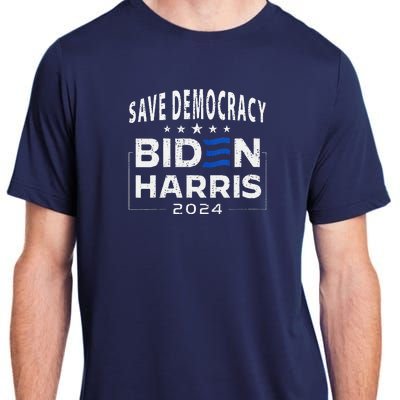 Save Democracy Biden Harris America Vote Blue 2024 Election Adult ChromaSoft Performance T-Shirt