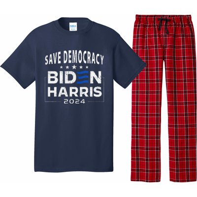 Save Democracy Biden Harris America Vote Blue 2024 Election Pajama Set