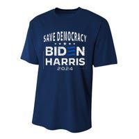 Save Democracy Biden Harris America Vote Blue 2024 Election Performance Sprint T-Shirt