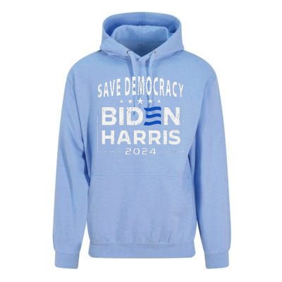 Save Democracy Biden Harris America Vote Blue 2024 Election Unisex Surf Hoodie