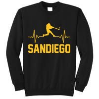 San Diego Baseball Player Heartbeat Sweatshirt