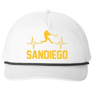 San Diego Baseball Player Heartbeat Snapback Five-Panel Rope Hat