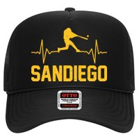 San Diego Baseball Player Heartbeat Trucker Hat
