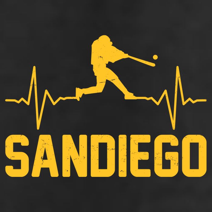 San Diego Baseball Player Heartbeat Trucker Hat
